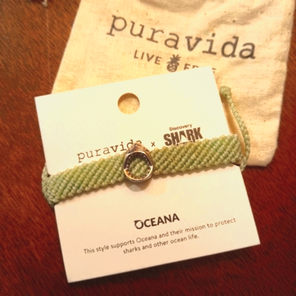 Retired Pura Vida Shark Week Braided Bracelet